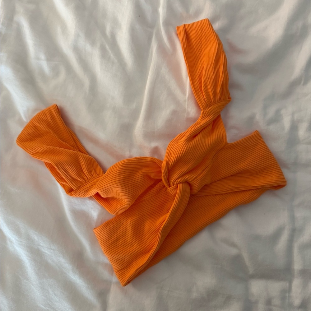 Orange Knotted Women's Top